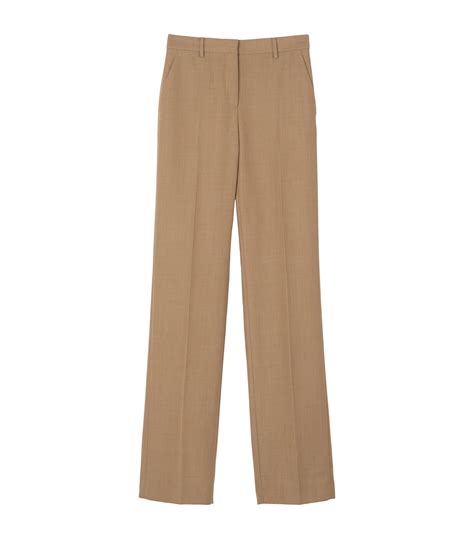 burberry straight leg wool pants|Wool Trousers in Brisk .